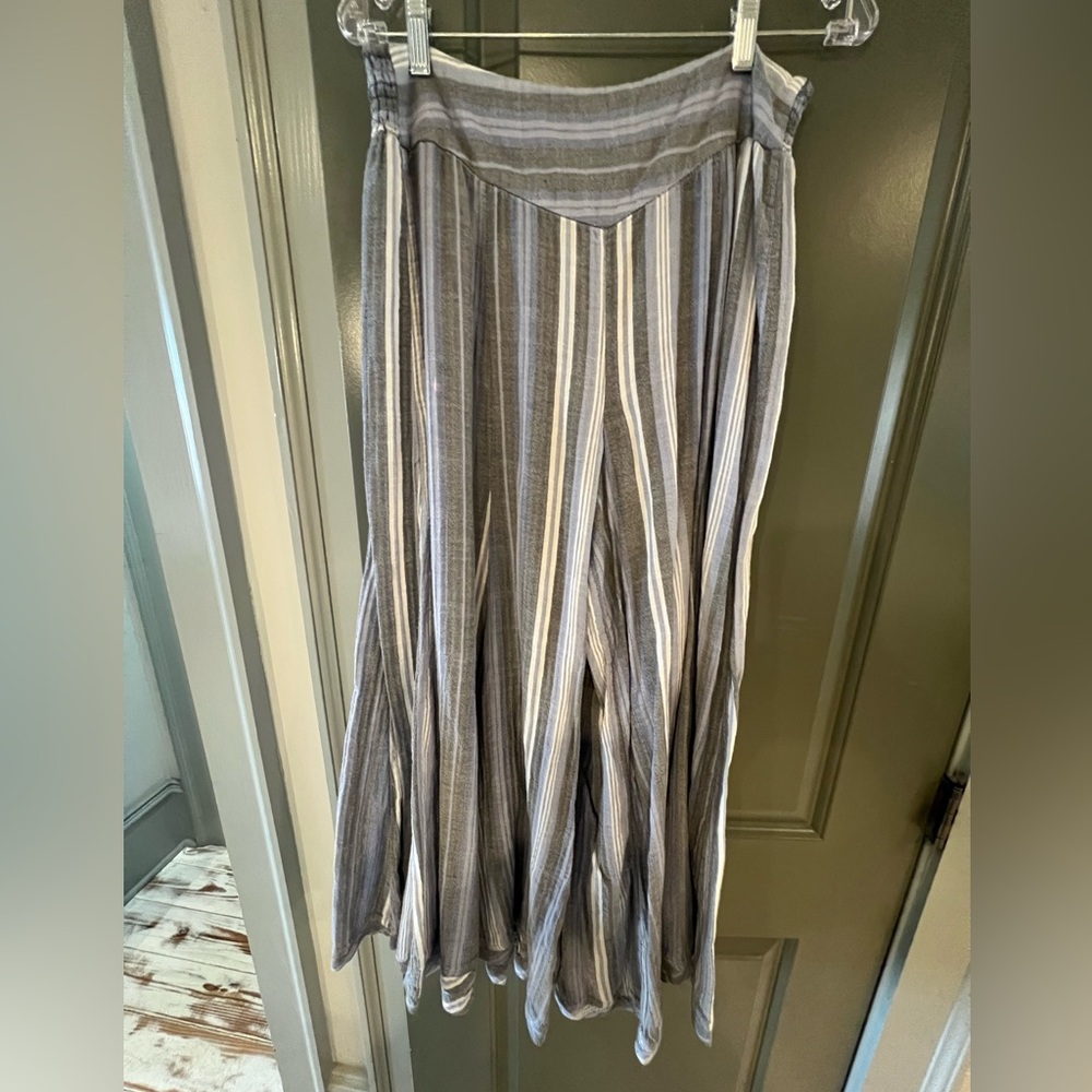 Free People Linen Palazzo Pants L